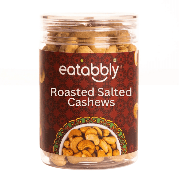 Roasted Salted Cashews - Premium Jars ( 200 gms) - Eatabbly